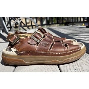 Doc Martens Men's Fisherman Brown Leather Buckle Summer Sandals Size 11 US